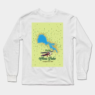 Clear Lake California USA map Long Sleeve T-Shirt